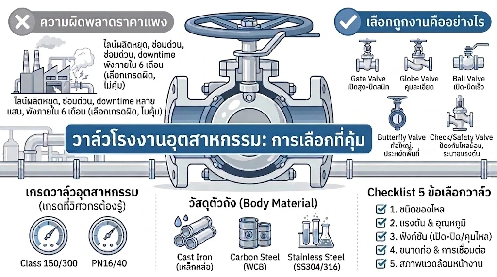 industrial-valves (วาล์วอุตสาหกรรม และประเภทวาล์วต่างๆ ในโรงงาน)
