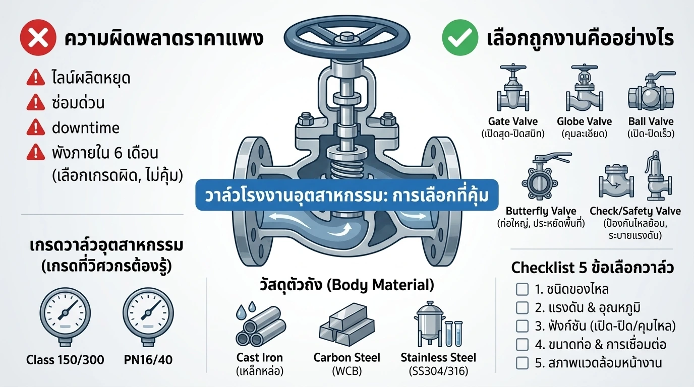 industrial-valves (วาล์วอุตสาหกรรม และประเภทวาล์วต่างๆ ในโรงงาน)